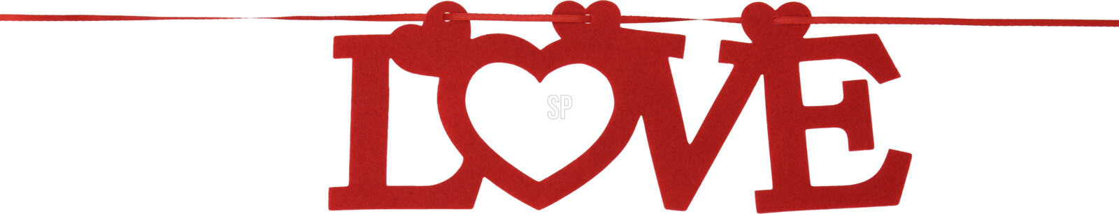 Girlang med text LOVE 180cm