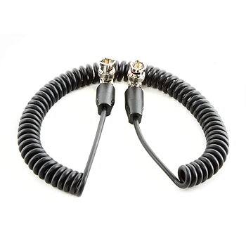 SHAPE 10" Coil SDI Cable BNC 90 Degree Connectors