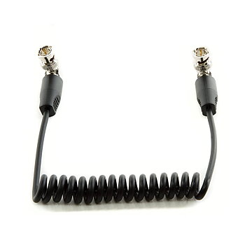SHAPE 10" Coil SDI Cable BNC 90 Degree Connectors
