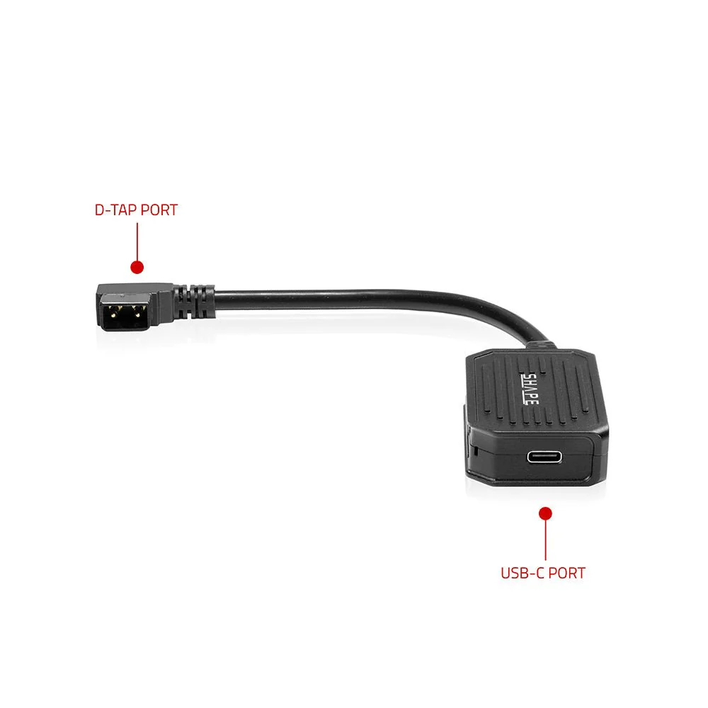 SHAPE 100W D-TAP TO USB-C BI-DIRECTIONAL CHARGING ADAPTER - 4