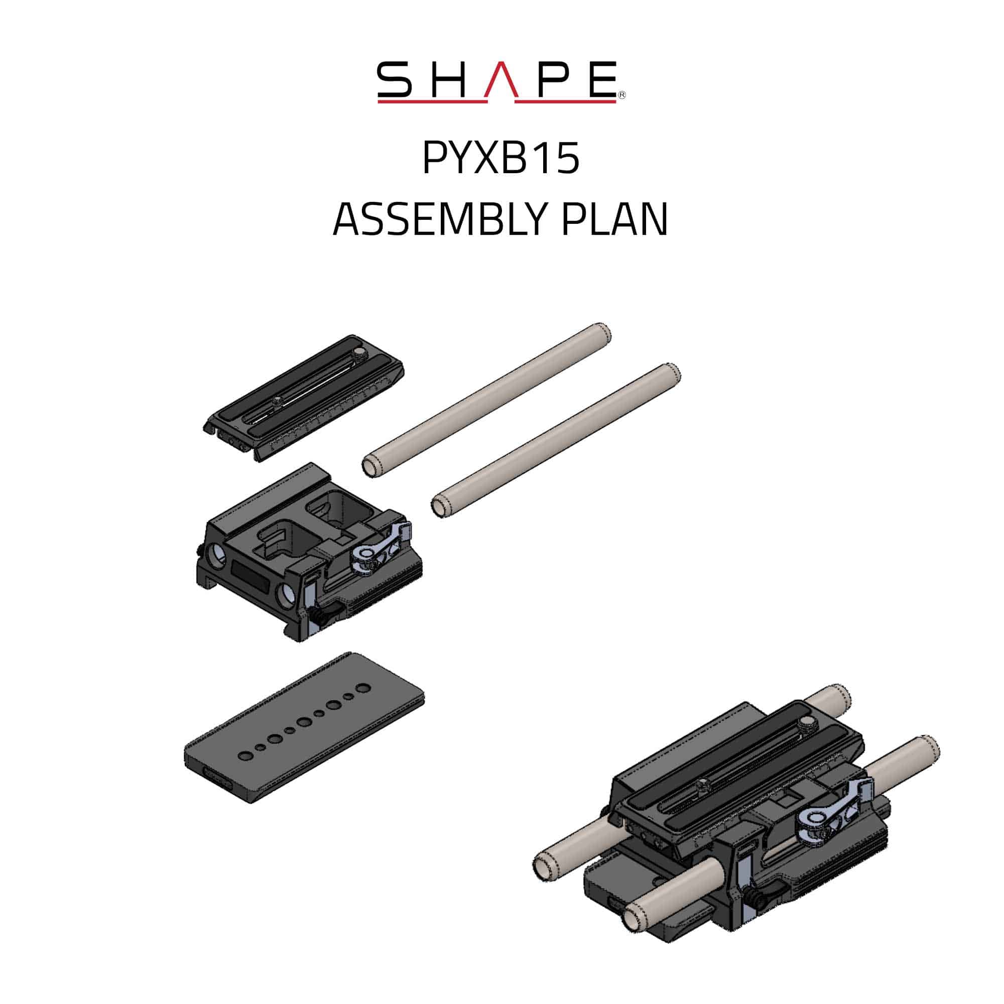 SHAPE 15mm LWS BASEPLATE FOR BLACKMAGIC PYXIS 6K – för filmskapare - 8