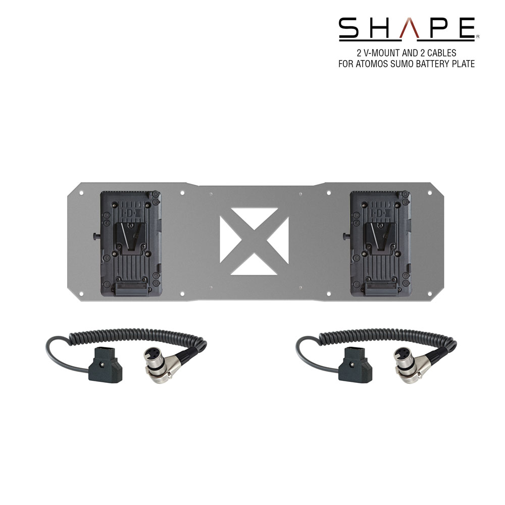SHAPE 2 x V-Mount Plates & D-Tap Cables for Atomos Sumo