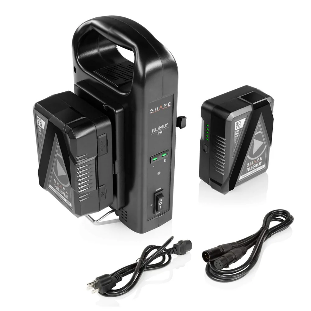 SHAPE 2x 98Wh V-Mount Batteries and Charger – för filmskapare