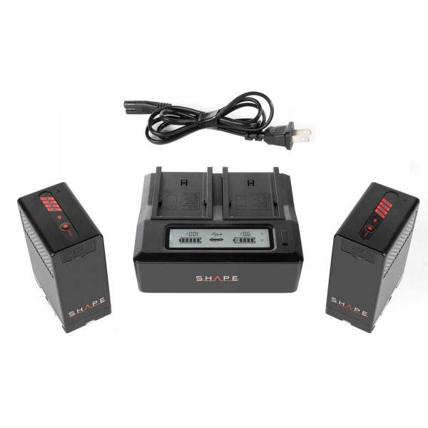 SHAPE BP-U65 Batteries with Dual LCD Charger for Sony - 4
