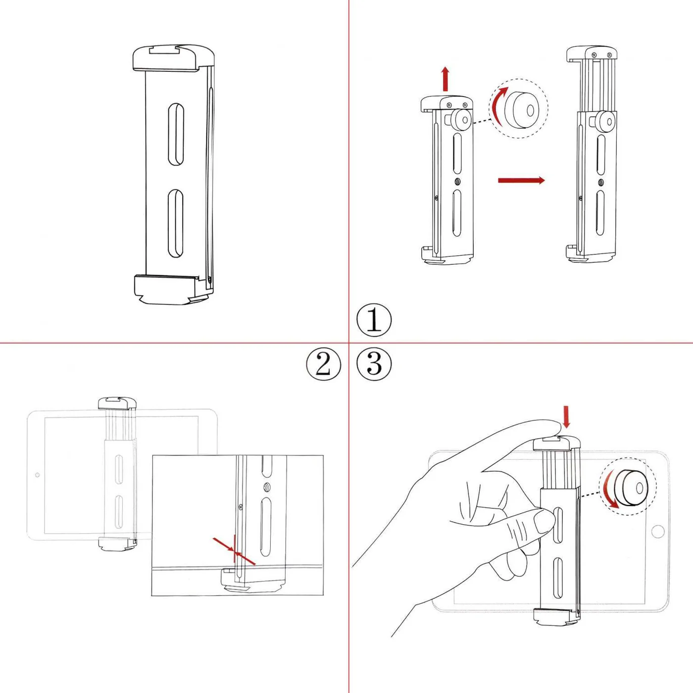 SHAPE Aluminum Tablet Tripod Mount with Cold Shoe - 6