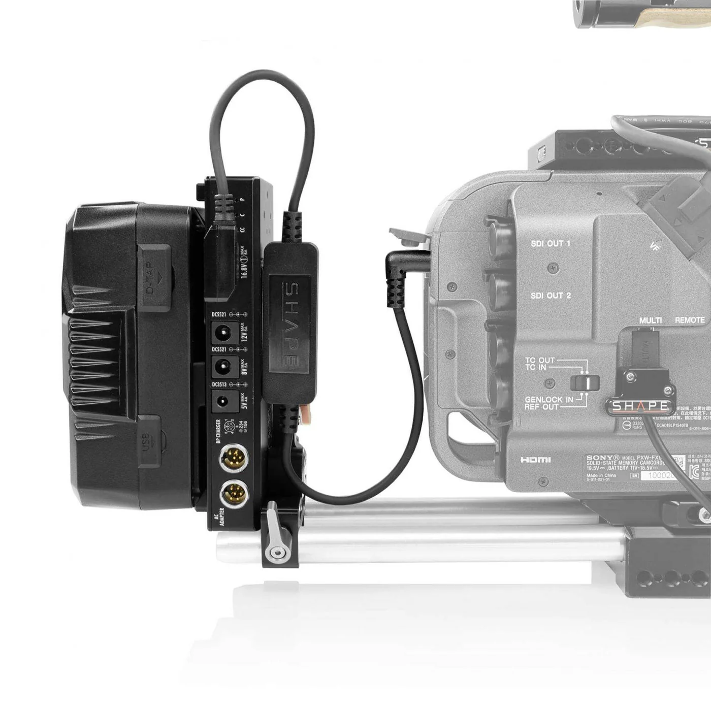 SHAPE Battery Kit with D-box Camera Power and Charger for Sony FX9 - 3