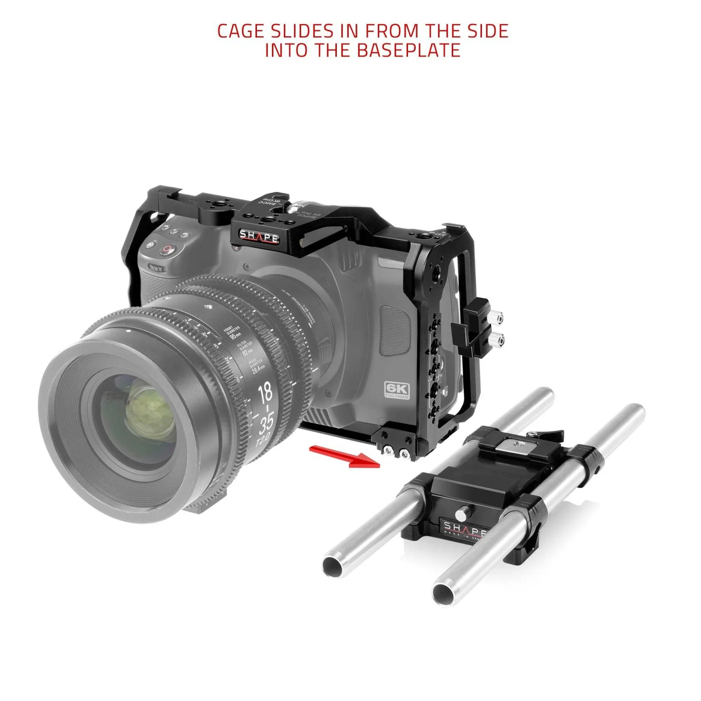 SHAPE Blackmagic Cinema Camera 6K/6K Pro/6K G2 Kit with Matte Box, Follow Focus & Top Handle - 8