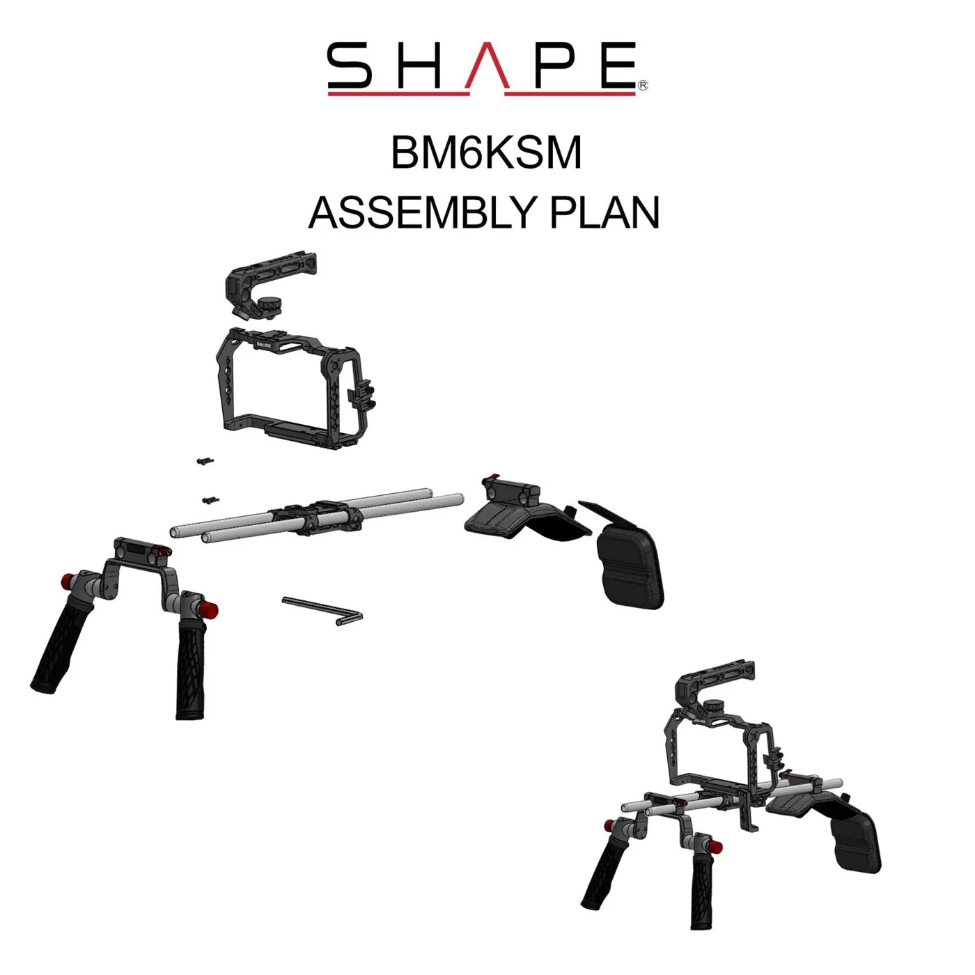 SHAPE Blackmagic Cinema Camera 6K/6K Pro/6K G2 Shoulder Mount - 12