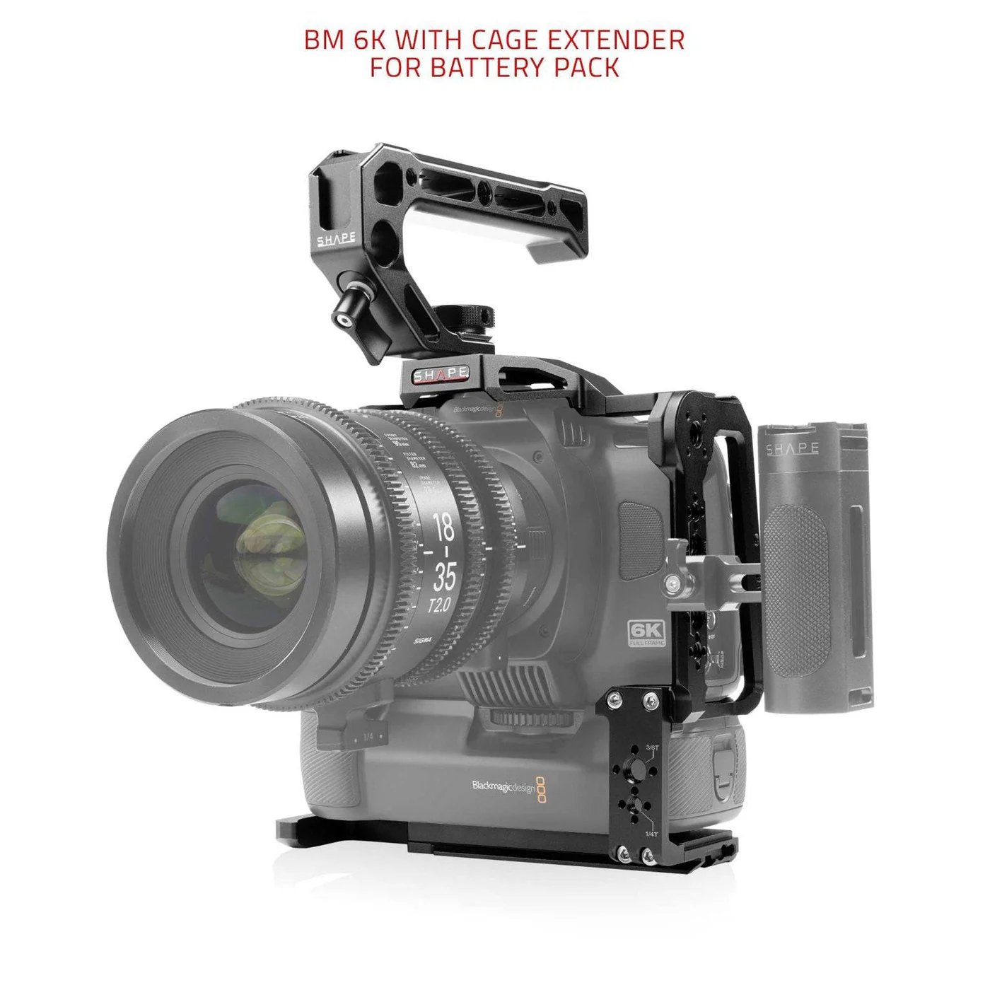SHAPE CAGE FOR BLACKMAGIC CINEMA CAMERA 6K/6K PRO/6K G2 WITH TOP HANDLE - 10