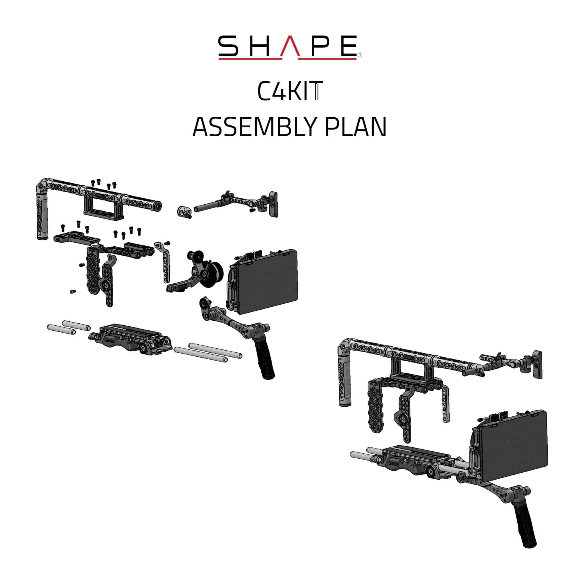 SHAPE CANON C400 CAGE BASEPLATE LONG TOP HANDLE VF WITH MATTEBOX AND FOLLOW FOCUS PRO – för filmskapare - 2
