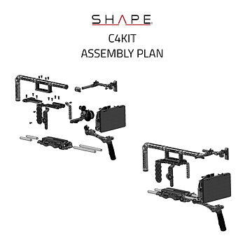 SHAPE CANON C400 CAGE BASEPLATE LONG TOP HANDLE VF WITH MATTEBOX AND FOLLOW FOCUS PRO