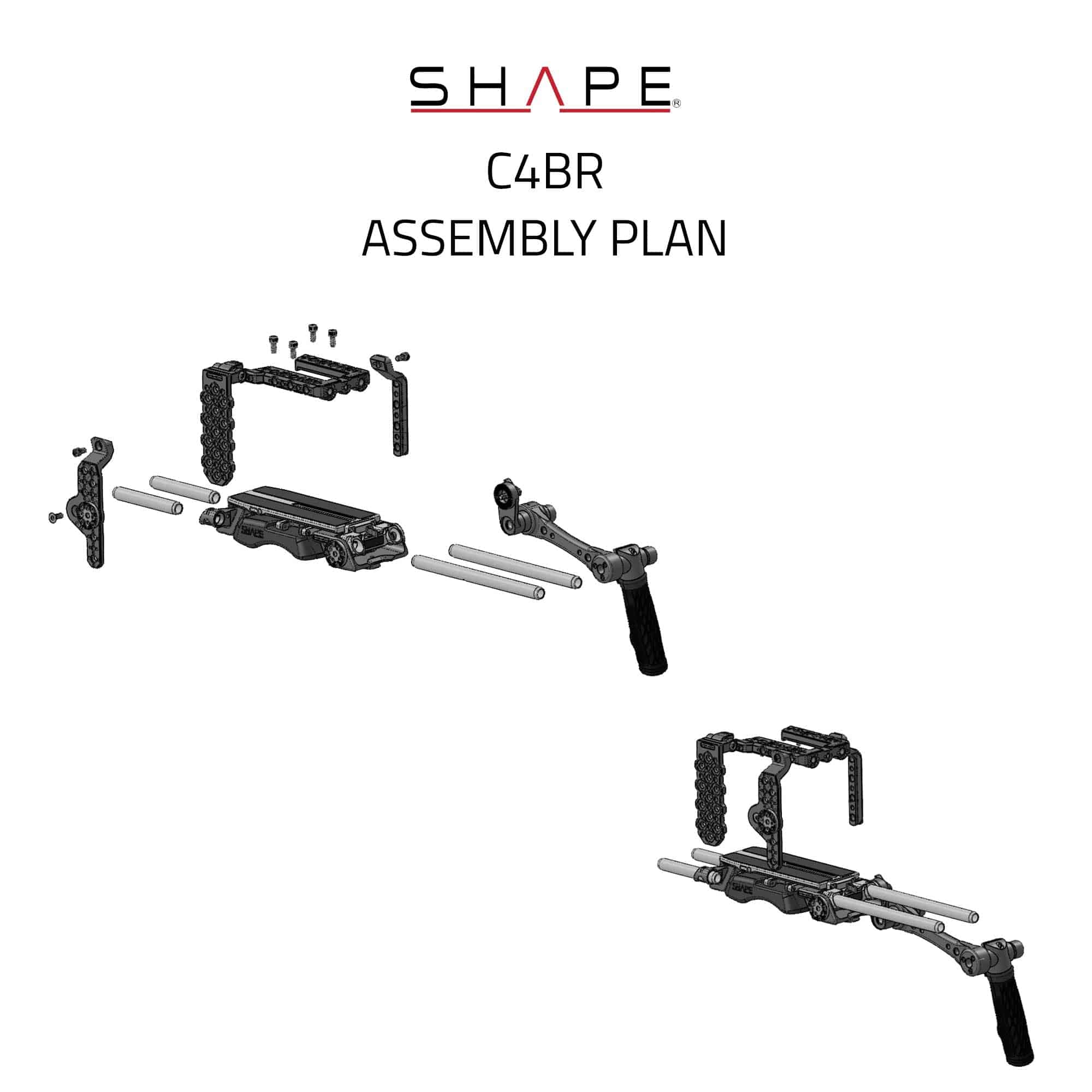 SHAPE CANON C400 CAGE BASEPLATE WITH HANDLE - 3