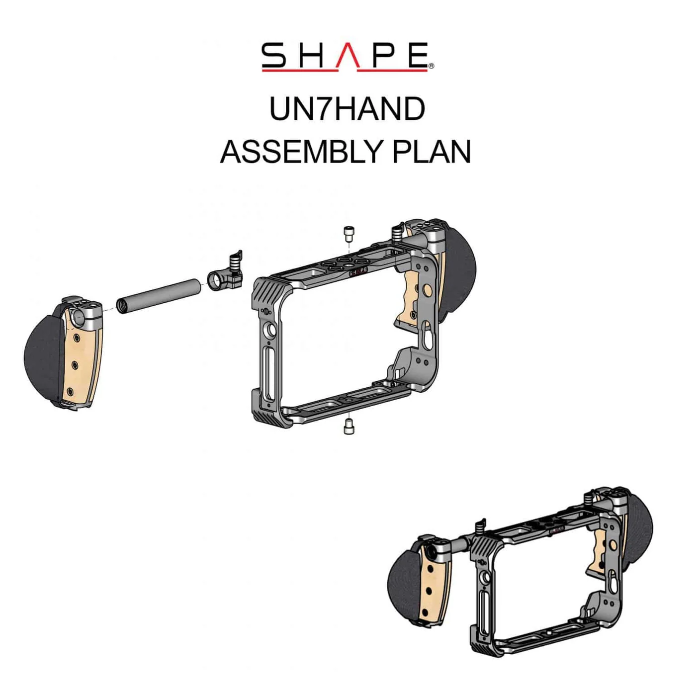 SHAPE Monitor Cage with Handle for Atomos Shogun 7 - 3