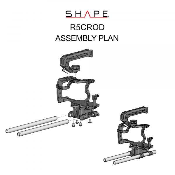 SHAPE Camera Cage with 15mm LWS Rod System for Canon EOS R5 C, R5, and R6 – för filmskapare - 13