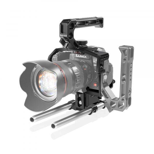 SHAPE Camera Cage with 15mm LWS Rod System for Panasonic Lumix GH6 - 9