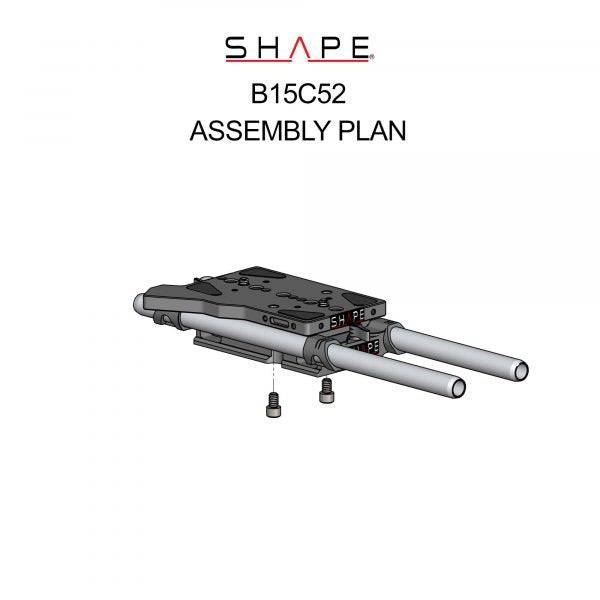 SHAPE Canon C500 Mark II, C300 Mark III 15mm Lightweight Baseplate - 9