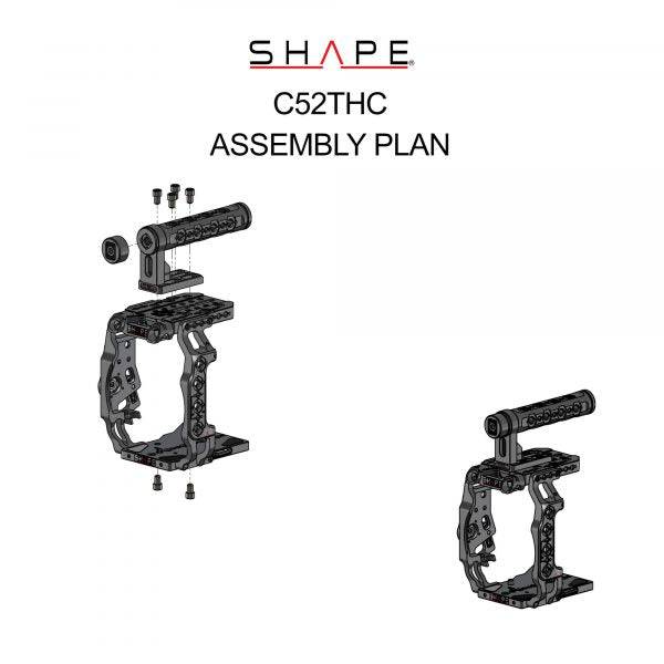 SHAPE Canon C500 Mark II, C300 Mark III Cage and Top Handle - 8