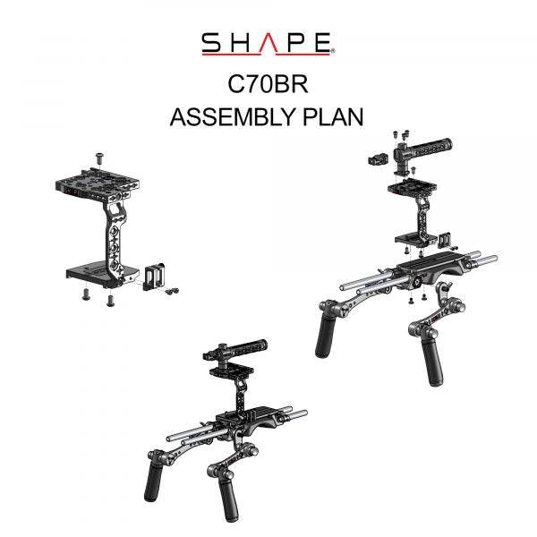 SHAPE Canon C70 baseplate, cage with handles - 11