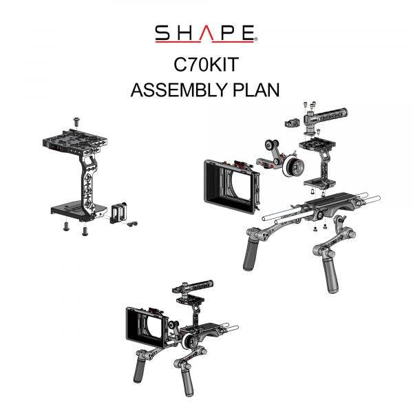 SHAPE Canon C70 baseplate, cage with handles, matte box, follow focus pro – för filmskapare - 10