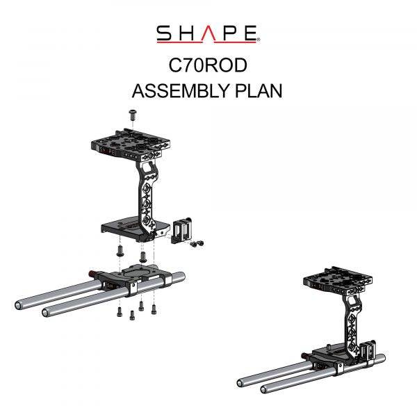 SHAPE Canon C70 cage 15 mm LW rod system - 11