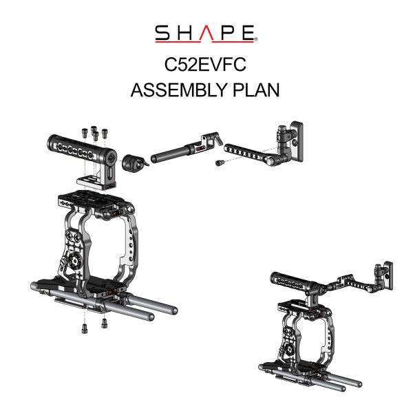 SHAPE Canon SHAPE C500 Mark II, C300 Mark III Cage Kit - 9