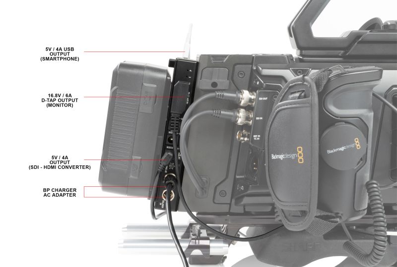 SHAPE D-Box Camera Power and Charger for Blackmagic Ursa Mini/Pro – för filmskapare - 2