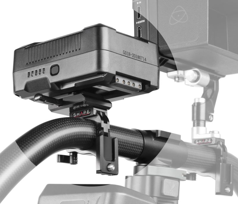 SHAPE Full Play 14.8V 98Wh Rechargeabel Lithium-Ion V-Mount Battery with V-Mount Battery Dock Clamp for 30mm Gimbal Handlebar - 3