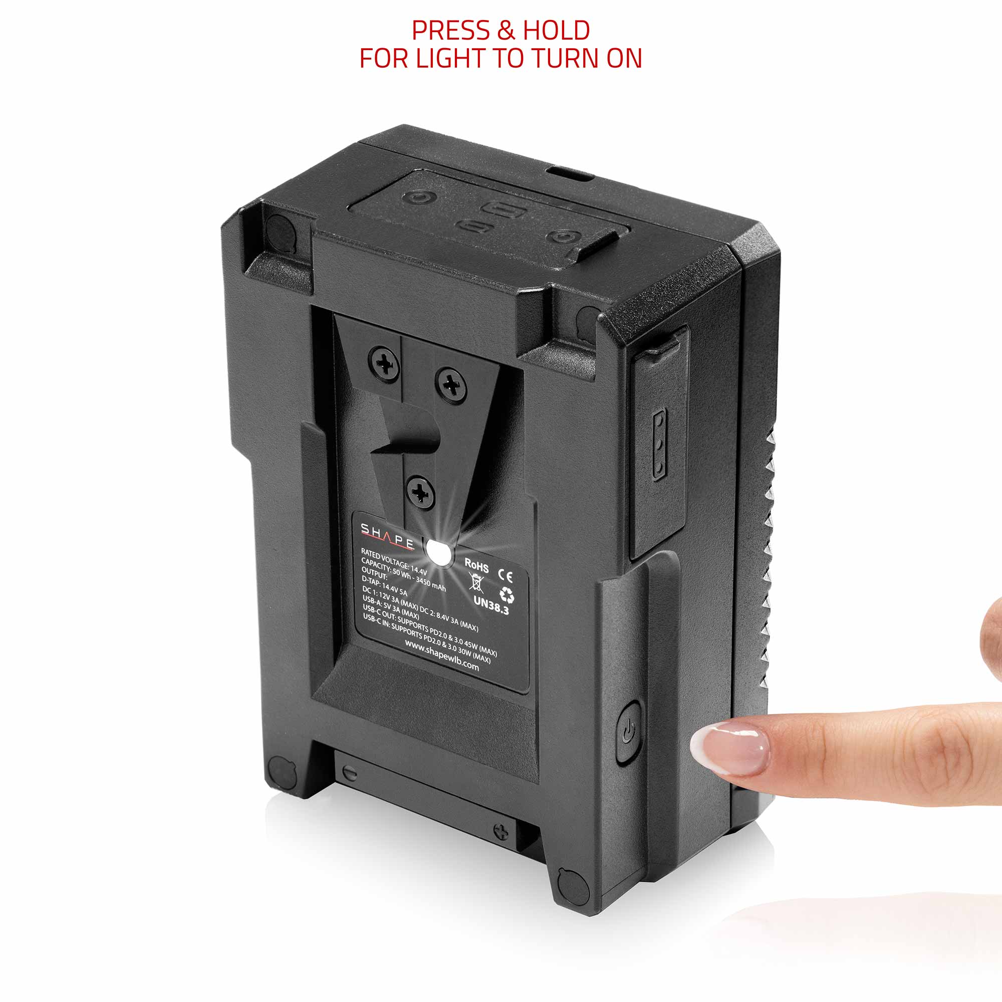 SHAPE KIT USB-C FAST CHARGER 2x Mini V-mount 50Wh BATTERY - 5