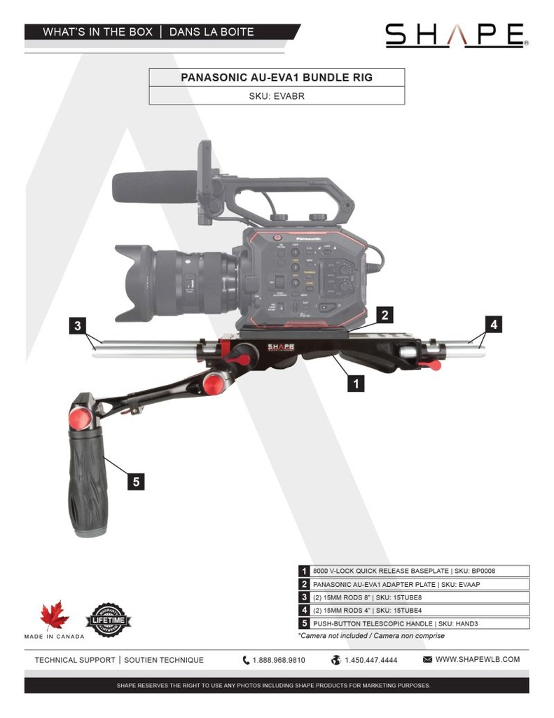 SHAPE Panasonic AU-EVA1 Bundle Rig - 3