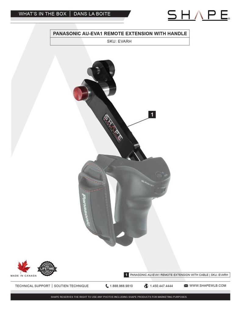 SHAPE Panasonic AU-EVA1 Remote Extension with Cable - 4