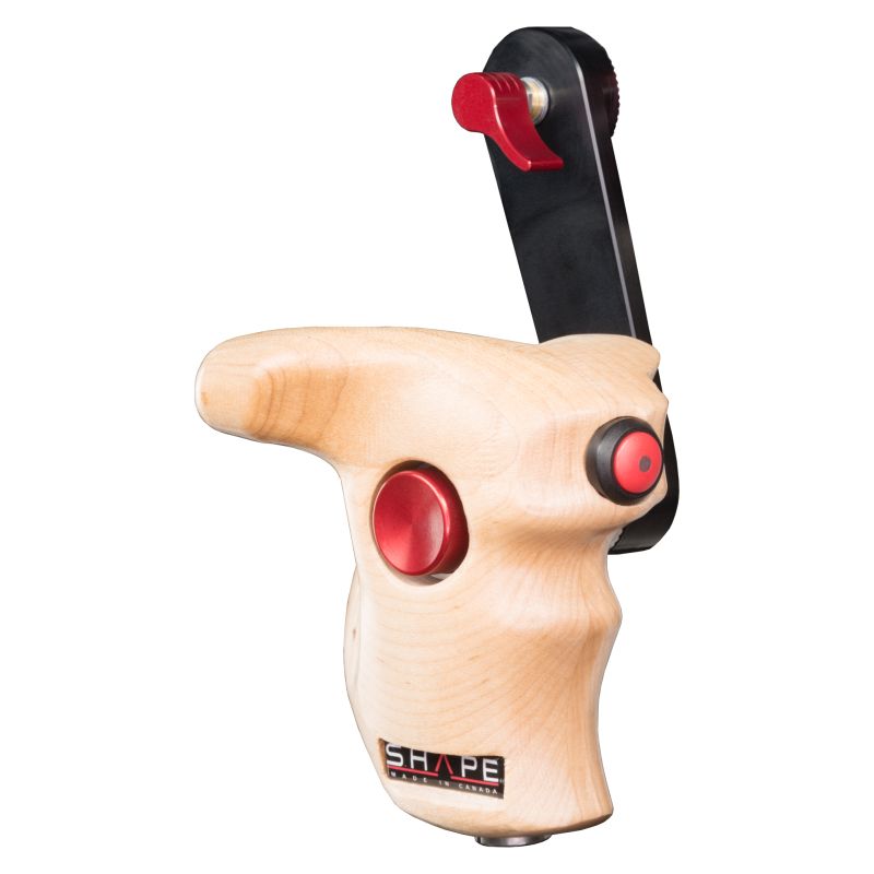 SHAPE Stop & Start Handle Grip with Wood ARRI Rosette for RED Camera - 3