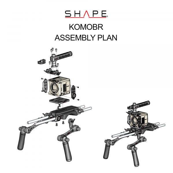 SHAPE RED Komodo camera cage, shoulder baseplate with handles - 13