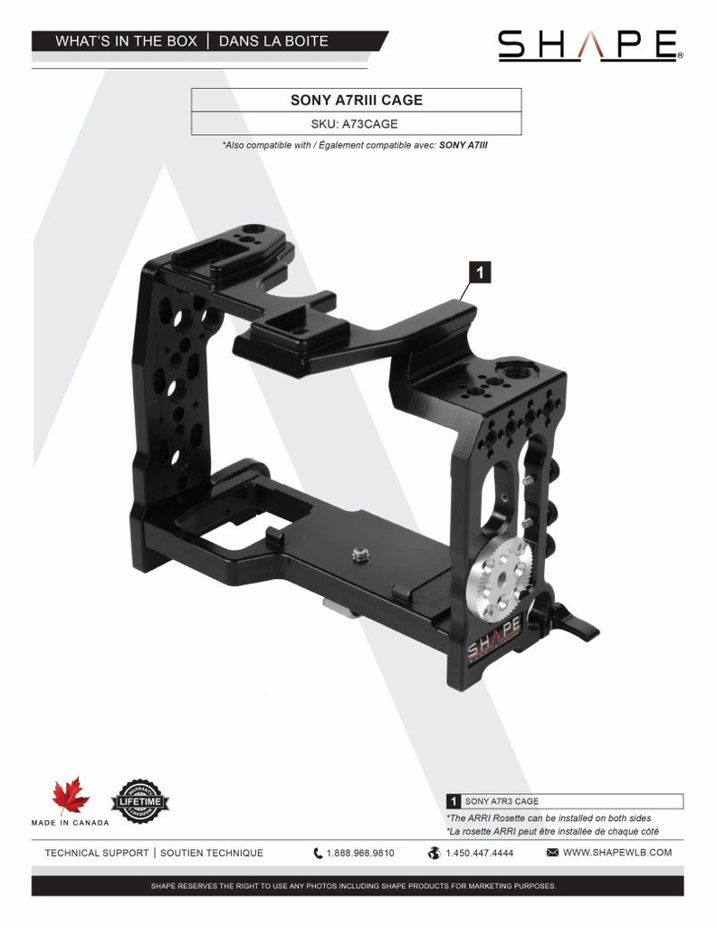 SHAPE SONY A73 CAGE - 4