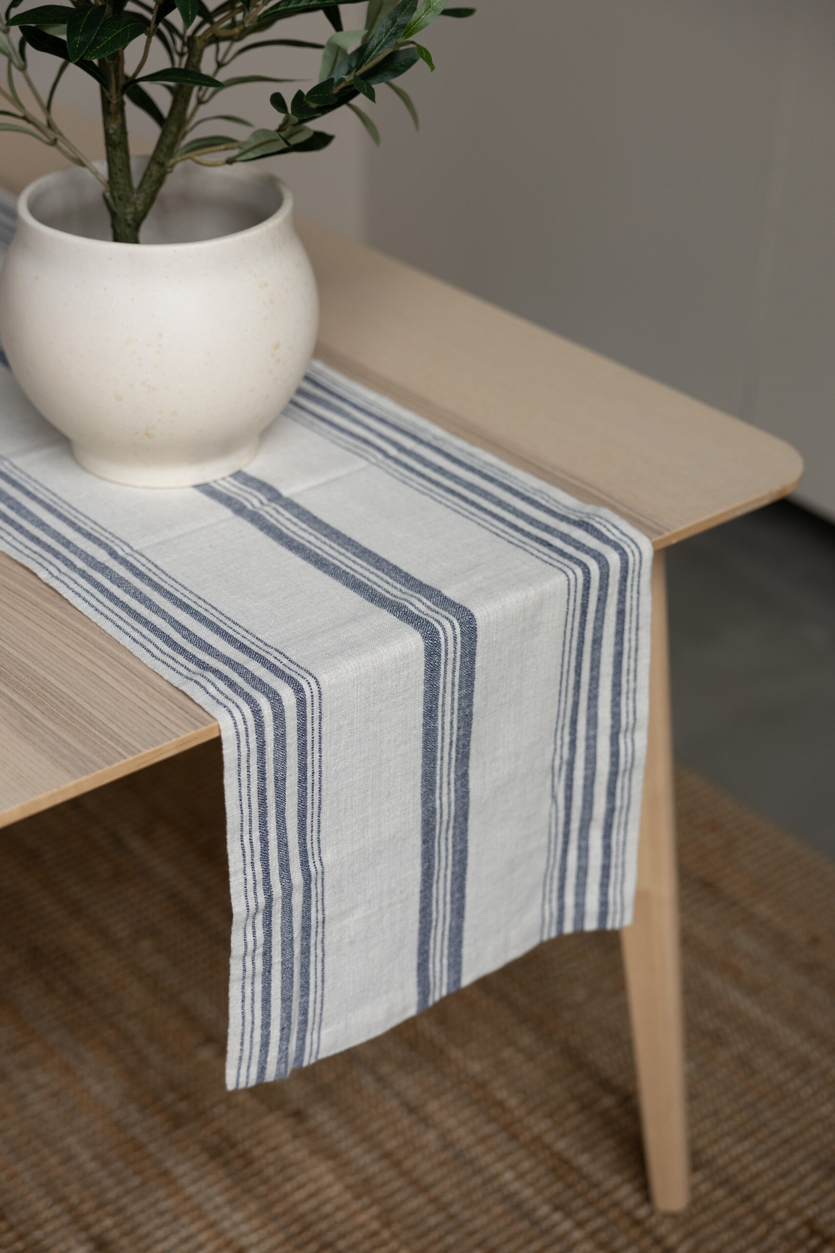 Karlevi Natural/blue runner 240/35 cm - 3
