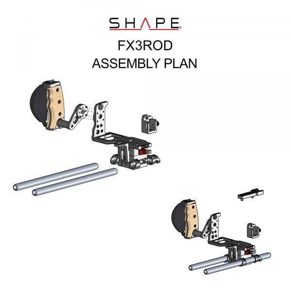 SHAPE Sony FX3/FX30 Cage 15mm LW Rod System – för filmskapare - 12