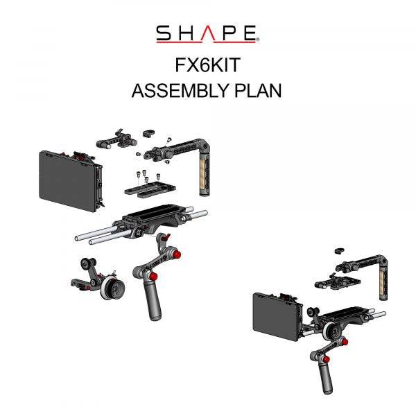 SHAPE Sony FX6 baseplate, top plate, controller top handle,VF. mount, matte box, follow focus pro - 30