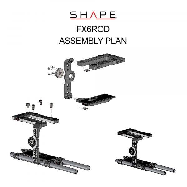 SHAPE Sony FX6 camera cage and 15 mm LW rod system – för filmskapare - 7