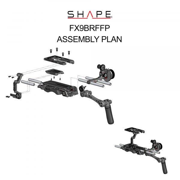 SHAPE Sony FX9 Baseplate Cage Follow Focus Pro - 25