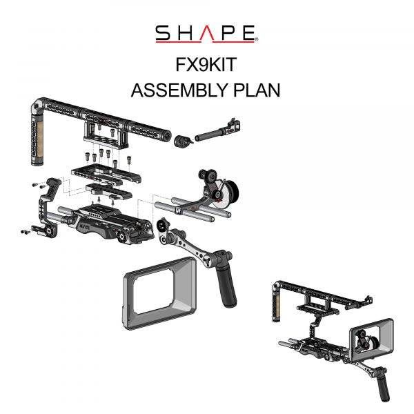 SHAPE Sony FX9 Baseplate, Cage, Top Handle, Long VF, Matte Box and Follow Focus Pro - 28