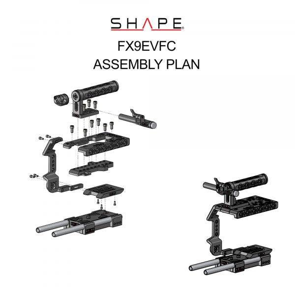 SHAPE Sony FX9 Cage Handle EVF Mount - 26