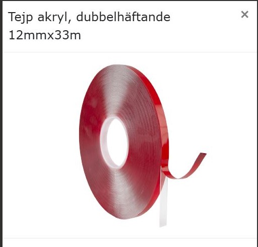 Geltejp, 12mm, 1st rulle