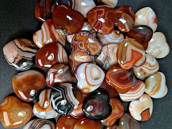 Silk Banded Agat / Crazy Agat - Hjärta