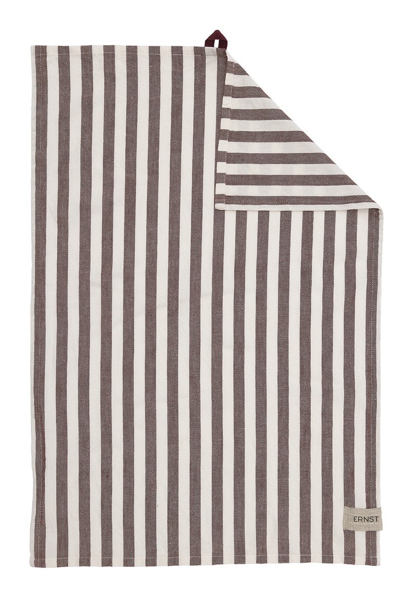 Kökshandduk Breda Ränder ERNST - Röd/Vit - 47x70 cm