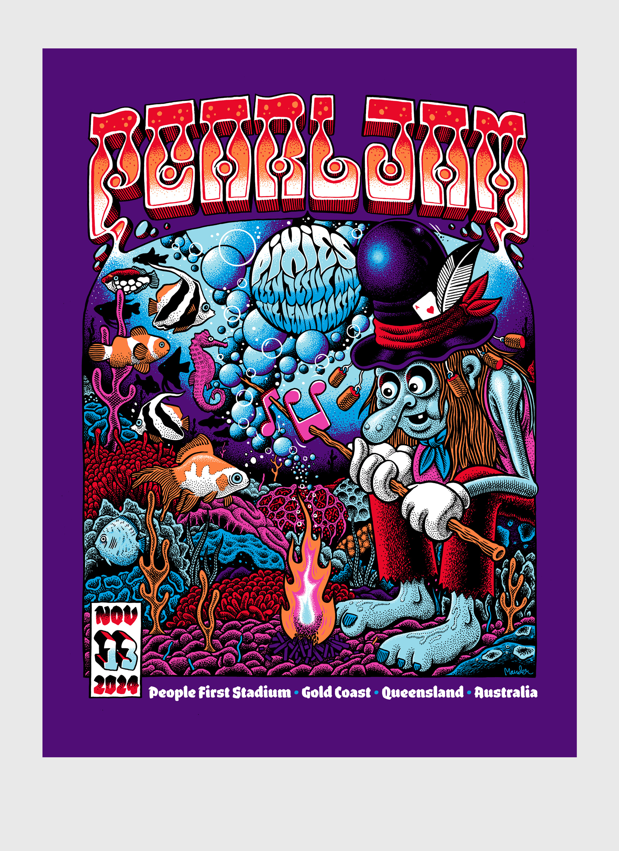 Official Pearl Jam Event Poster by Martin Ander