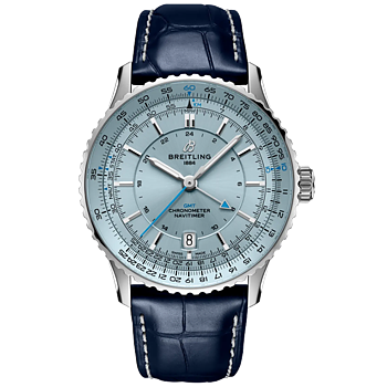 Breitling A32310171C1P1 Navitimer Automatic GMT 41 ljusblå 