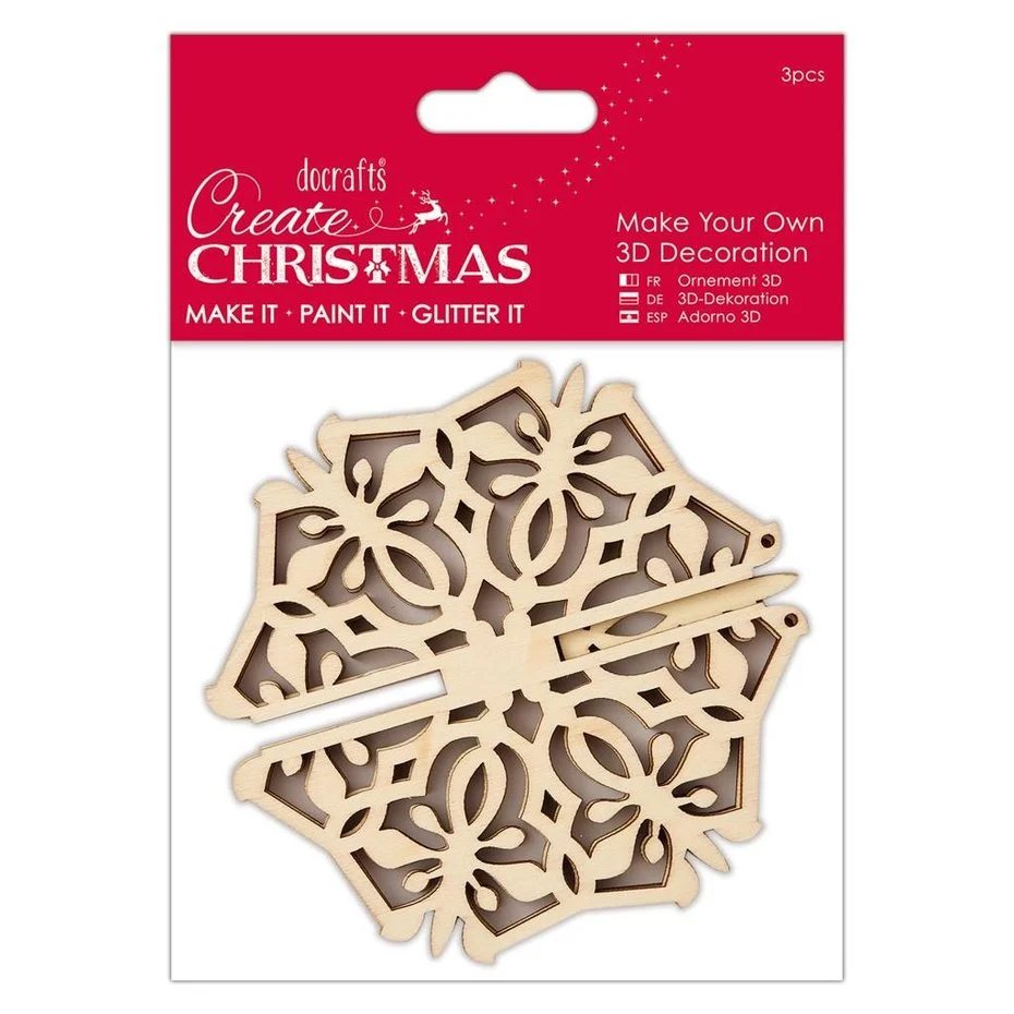 Snöflinga-trä, ø 9,5cm, Papermania