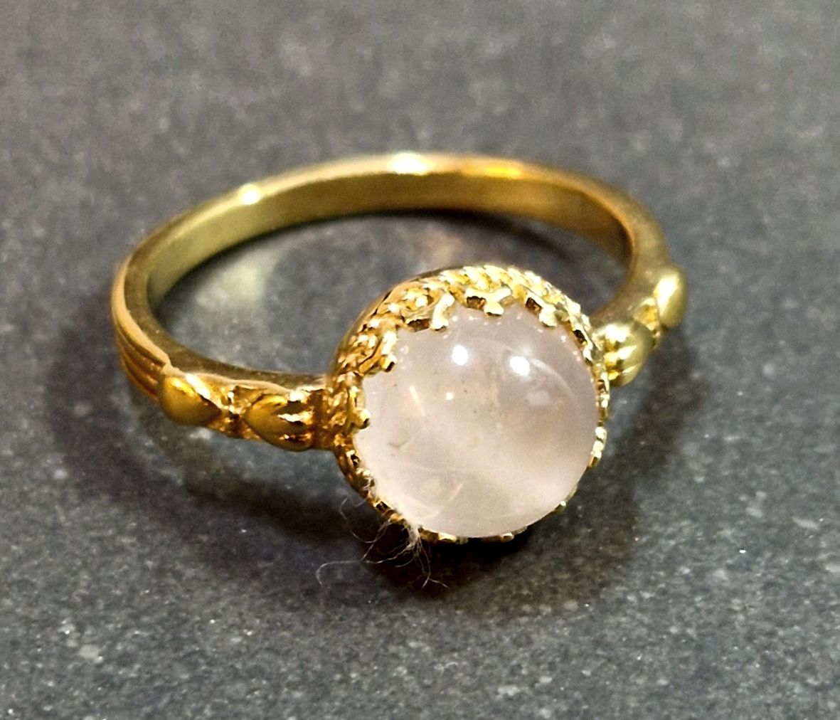 Ring i Guld Vermeil med Sten - 5