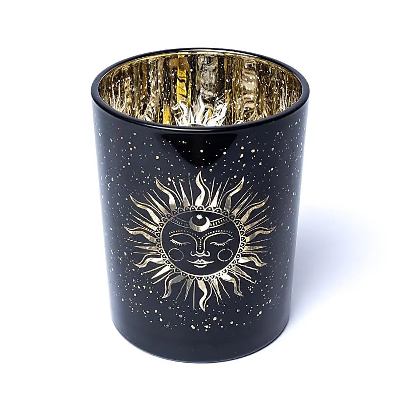 Ljuslykta frostad/metallic sovande måne och sol
