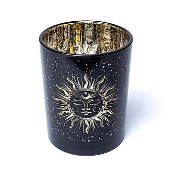 Ljuslykta frostad/metallic sovande måne och sol