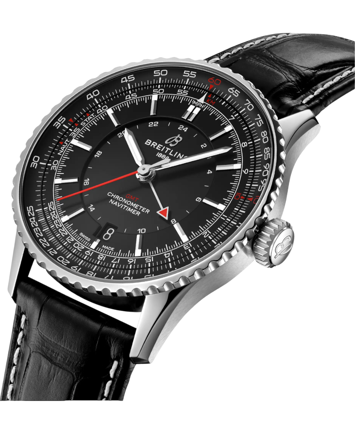 Breitling A32310251B1P1 Navitimer Automatic GMT 41 svart profil